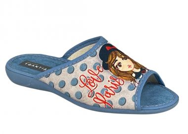 Γυναικείες Παντόφλες Σπιτιού | Υφαντίδης | 624493 | Μπλε - Υφαντίδης - 